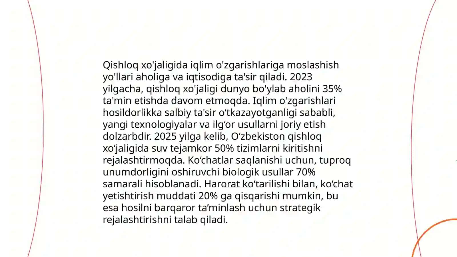 Iqlim õzgarishlari oqibatlariga moslashish va tabiiy resurslardan oqilona foydalanish yõllari 4