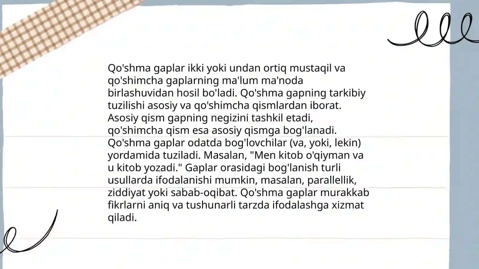 Qo'shma gap haqida ma'lumot 4