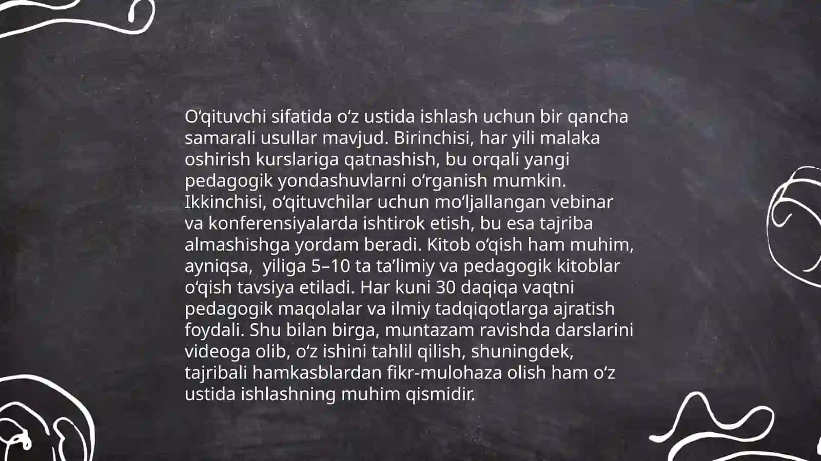 O‘z-o‘zini tarbiyalash va o‘z ustida ishlash 4