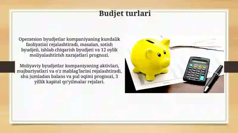 Byudjetlashtirish va byudjetli boshqarish 4