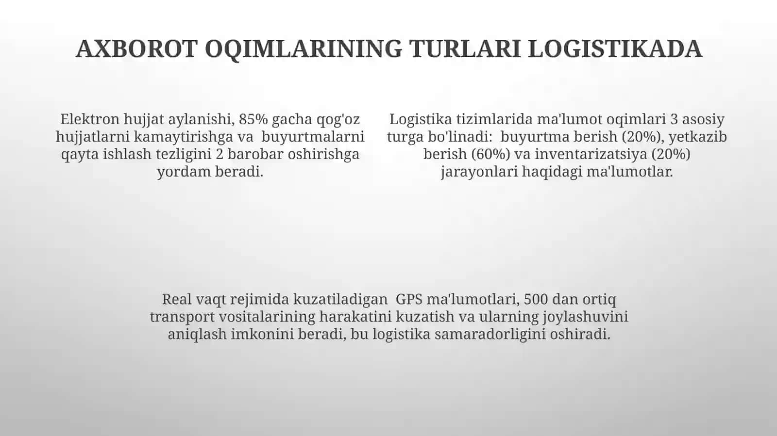Lagistikada axborot oqimlari 4
