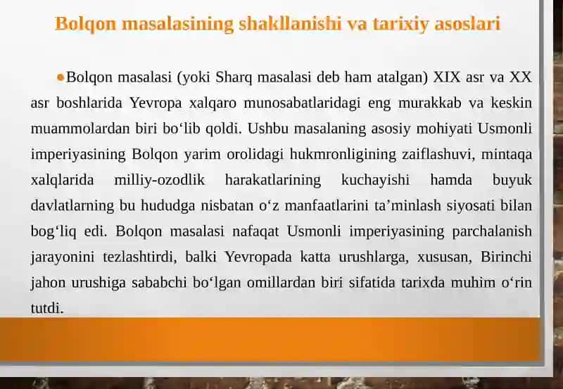 Bolqon masalasi va Yevropada xalqaro munosabatlarning keskinlashuvi 4