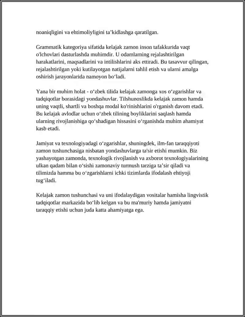 Kelajak zamonning umumiy ta’rifi 4