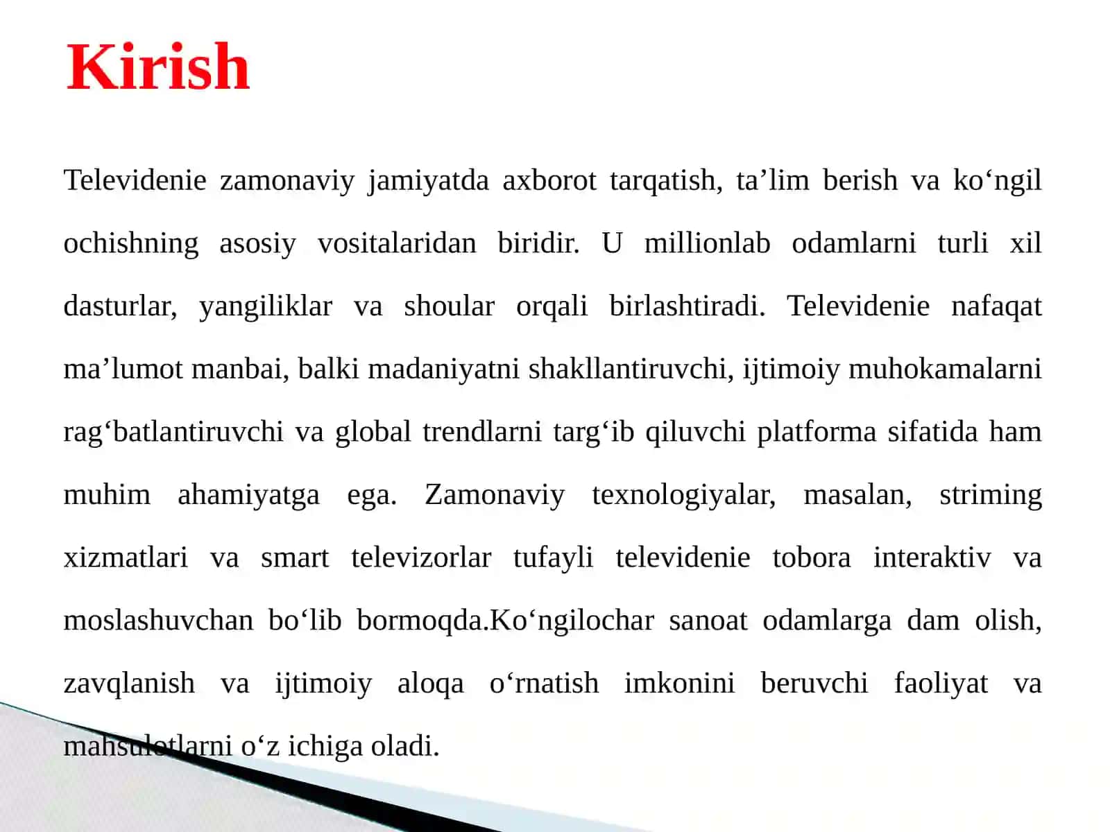 Televidenie - ko‘ngilochar sanoat sifatida 4