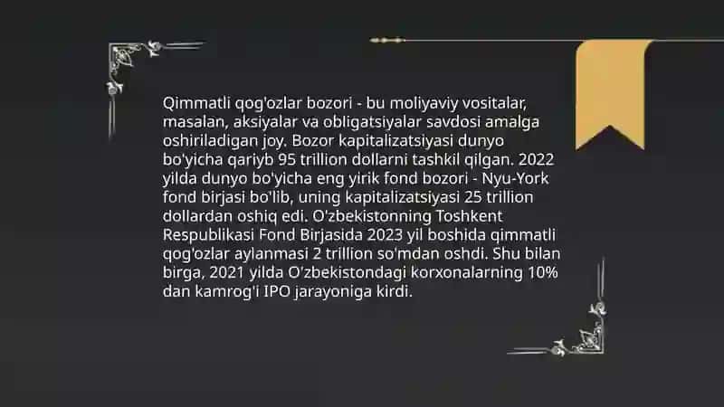 Moliya bozorida amalga oshiriladigan bitim va operatsiyalar 4