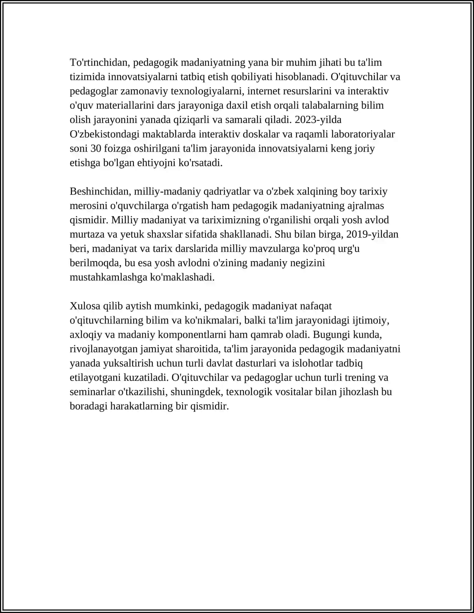 PEDAGOGIK MADANIYATNING TUZULISHI 4