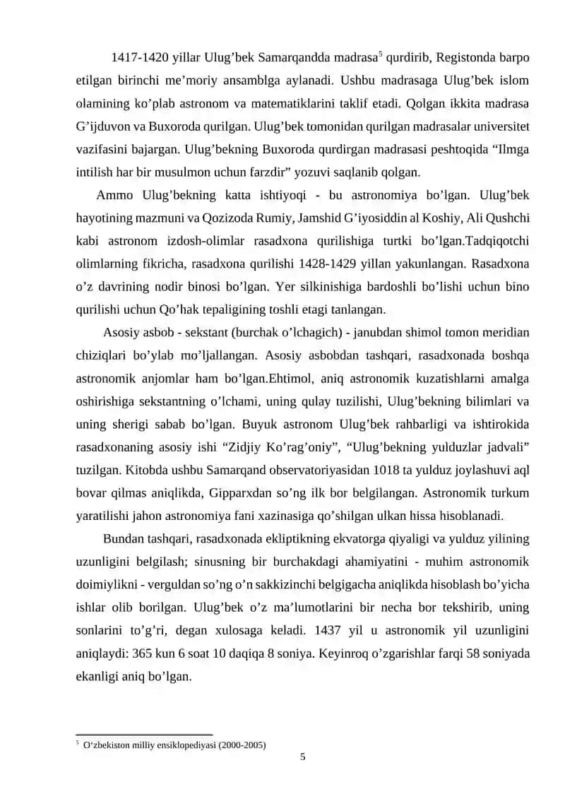 Mirzo Ulug'bek - Davlat Arbobi va Buyuk Olim 4