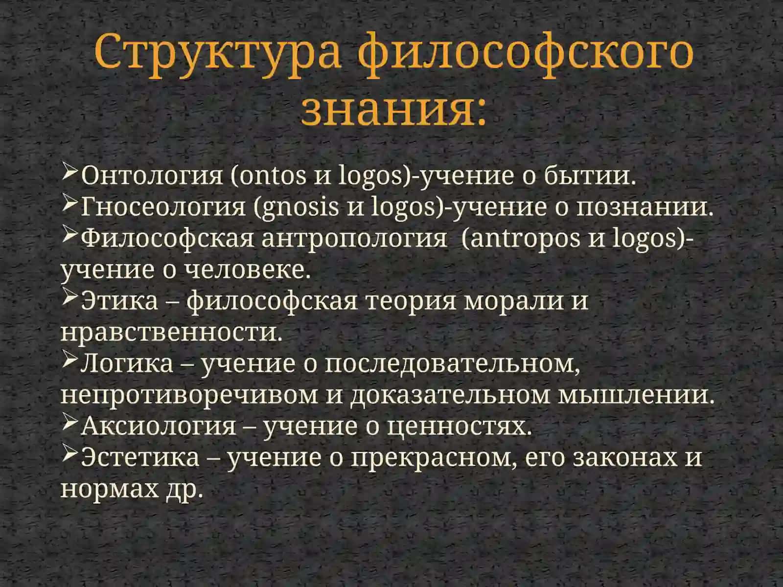 Основные понятия и предмет философии 4