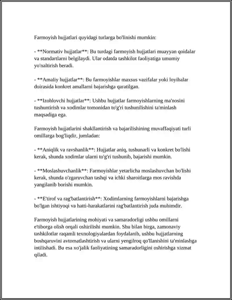 FARMOYISH HUJJATLARI 4