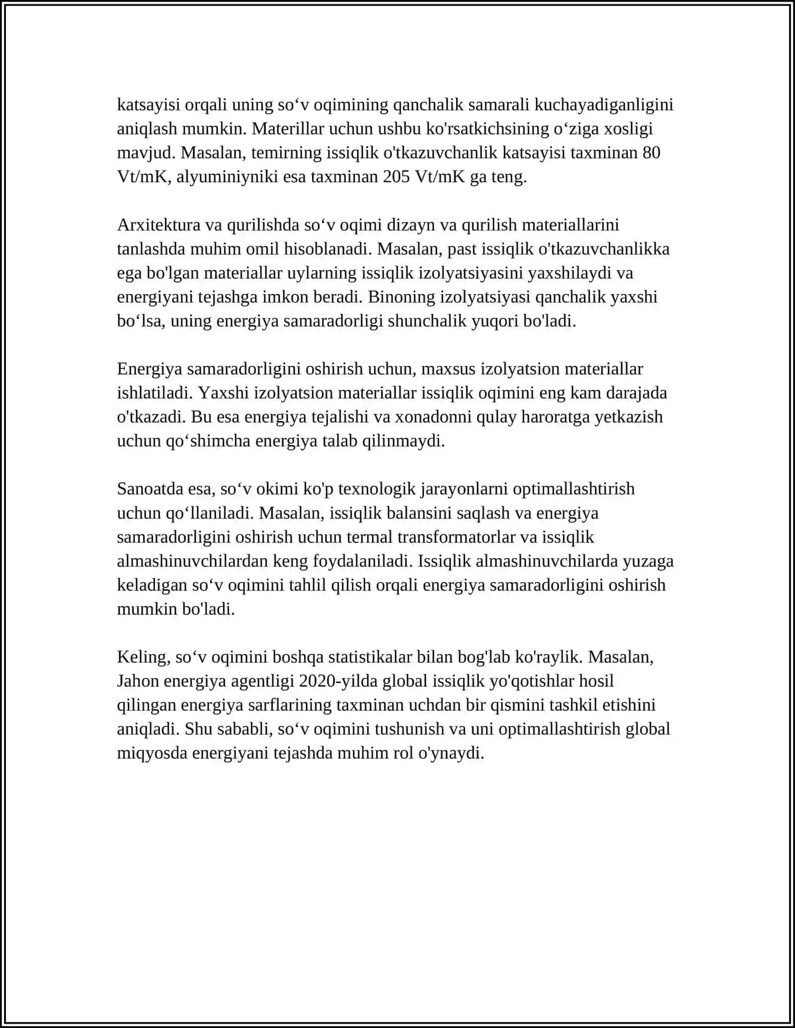SOV OQIMI BILAN KESISH 4