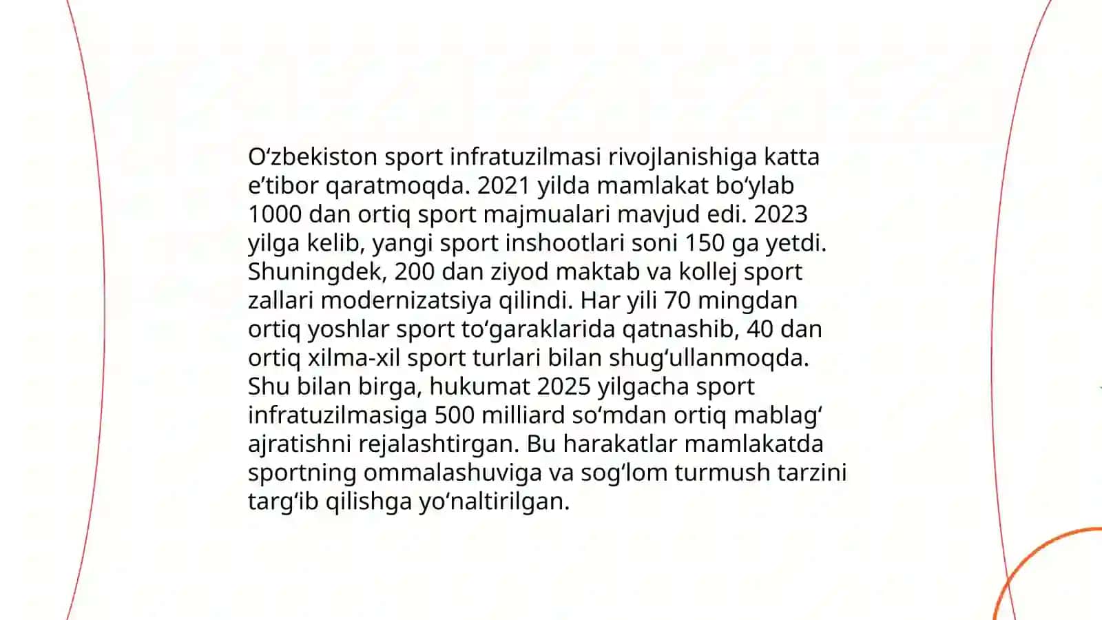 Oʻzbekiston Respublikasida jismoniy tarbiya va sport rovojlanishi 4