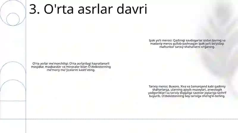 Turizm O'Zbekistonda Rivojlanish Bosqichlari 4