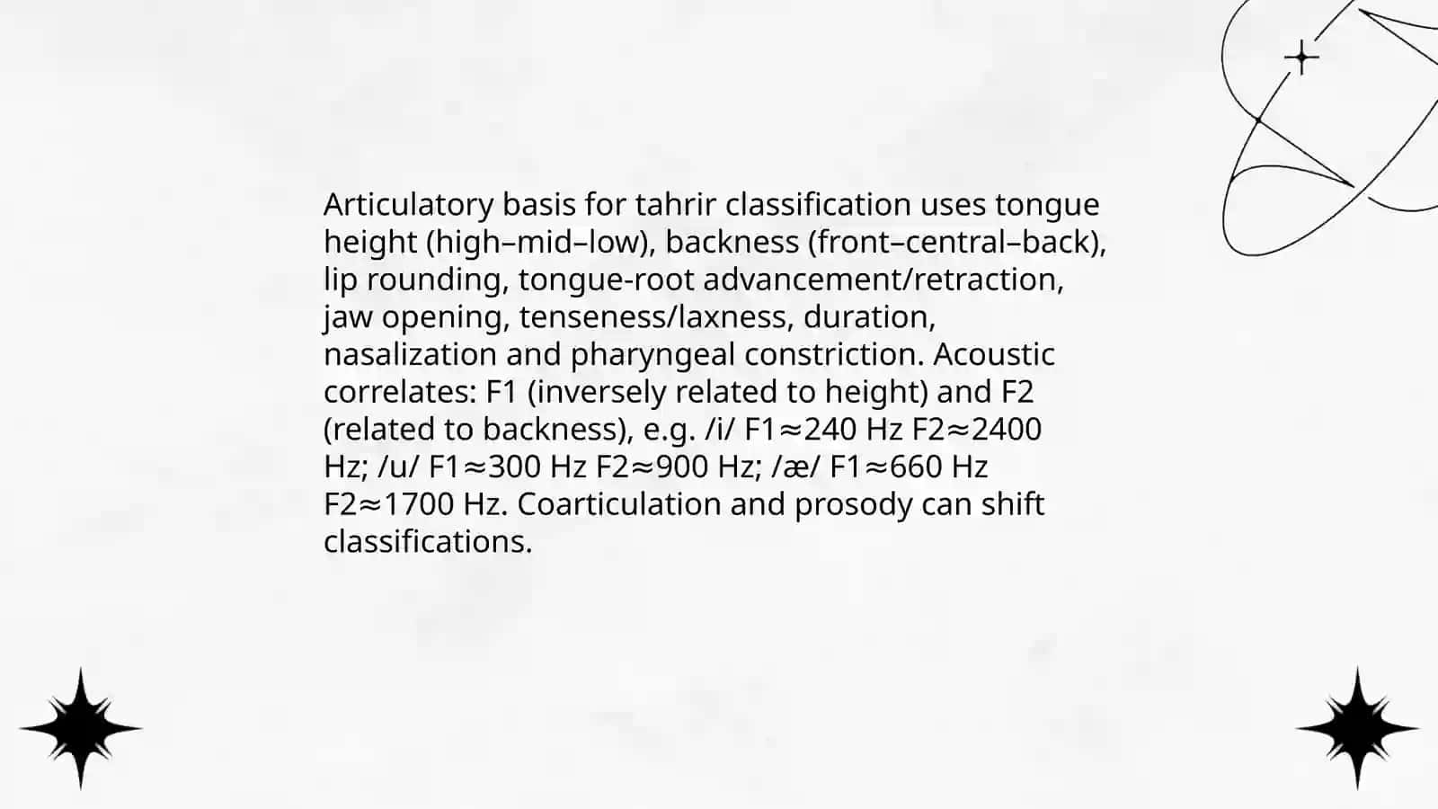 Vowels and Tahrir Classification in English 4