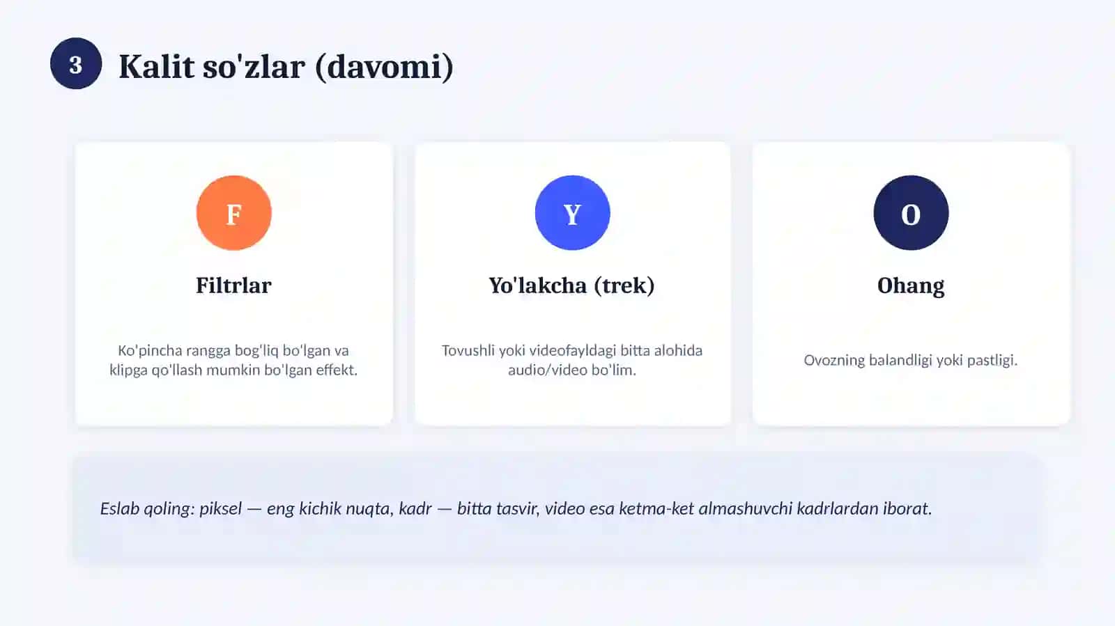 Videoni tahrirlash dasturi 11-sinf uchun. 4