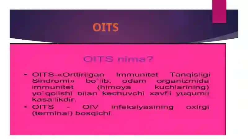 OITS-Ortirilgan iminutitet tanqisligi sindromi 4