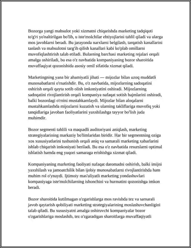 BOZOR SHAROITIDA MARKETING AHAMIYATI 4