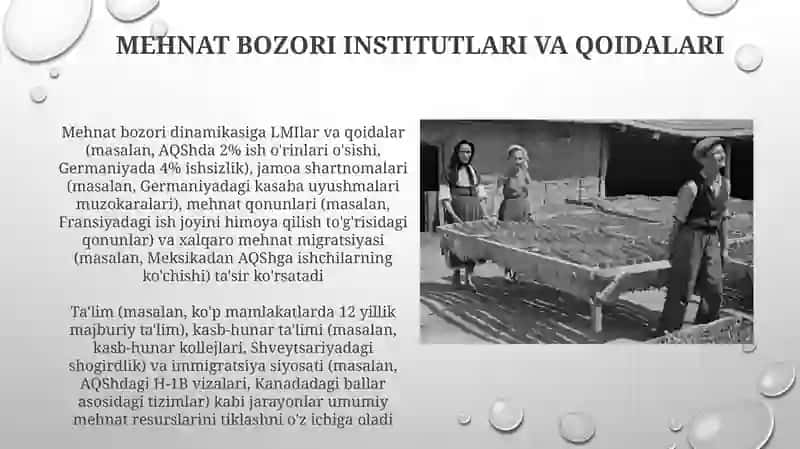 Jinsi va Mehnat Bozori 4
