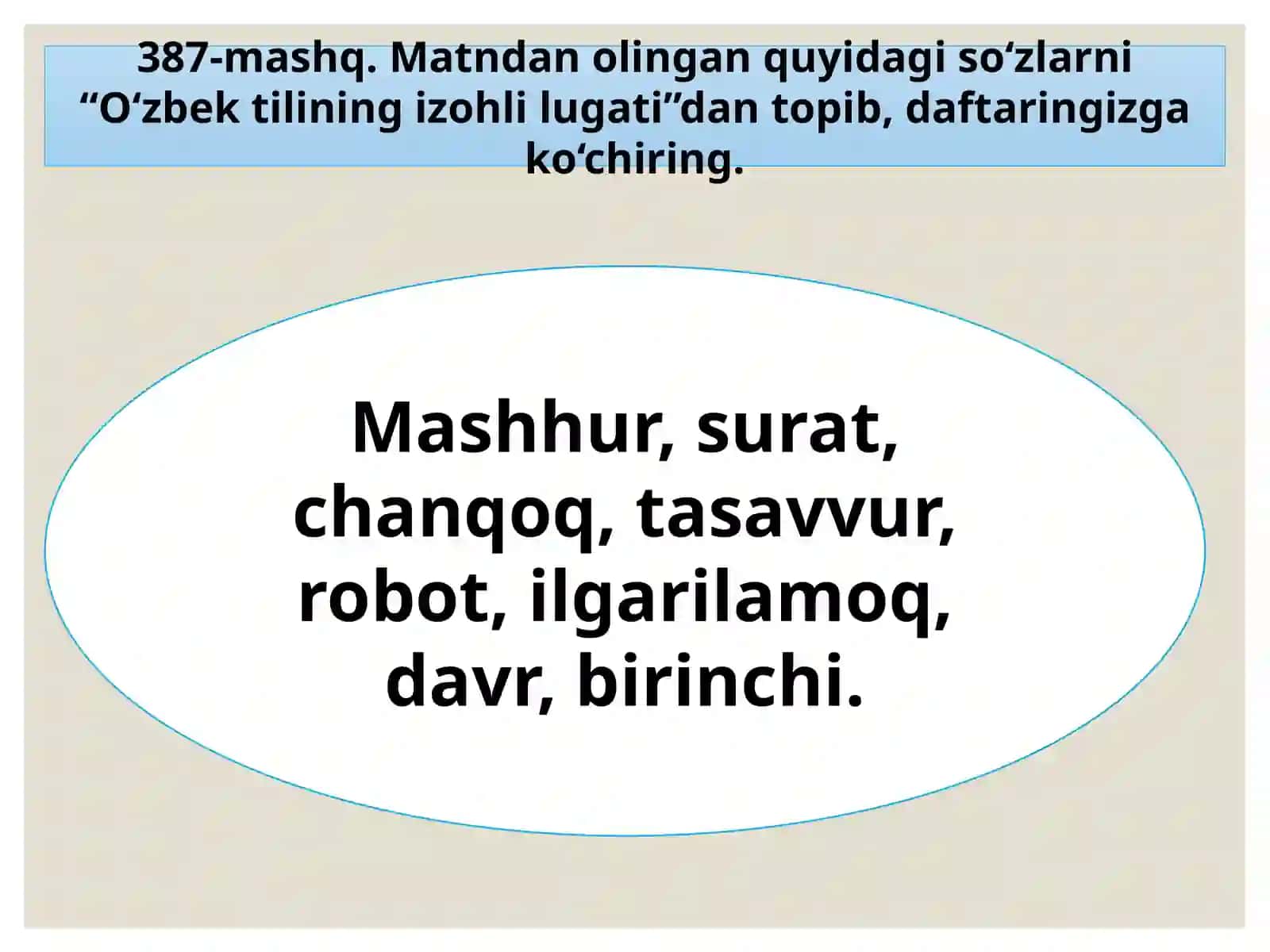 Matn valug‘ati ustida ishlash 4