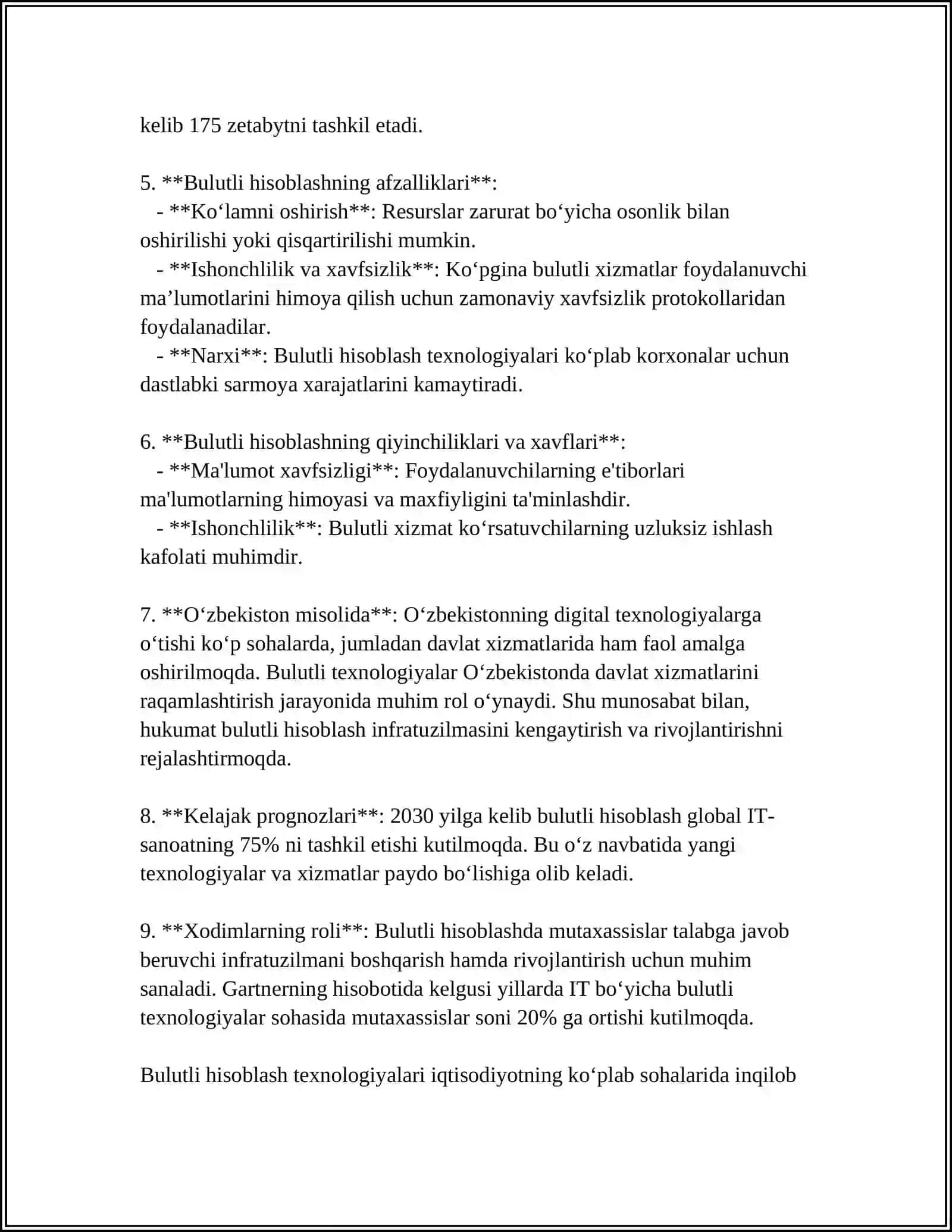 ZAMONAVIY AXBOROT TEXNOLOGIYALARI 4