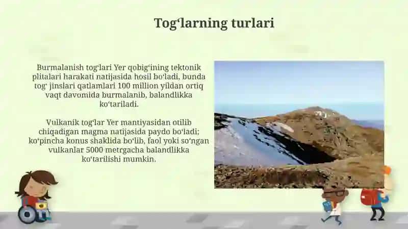 Togʻlarning paydo boʻlishi va turlari 4