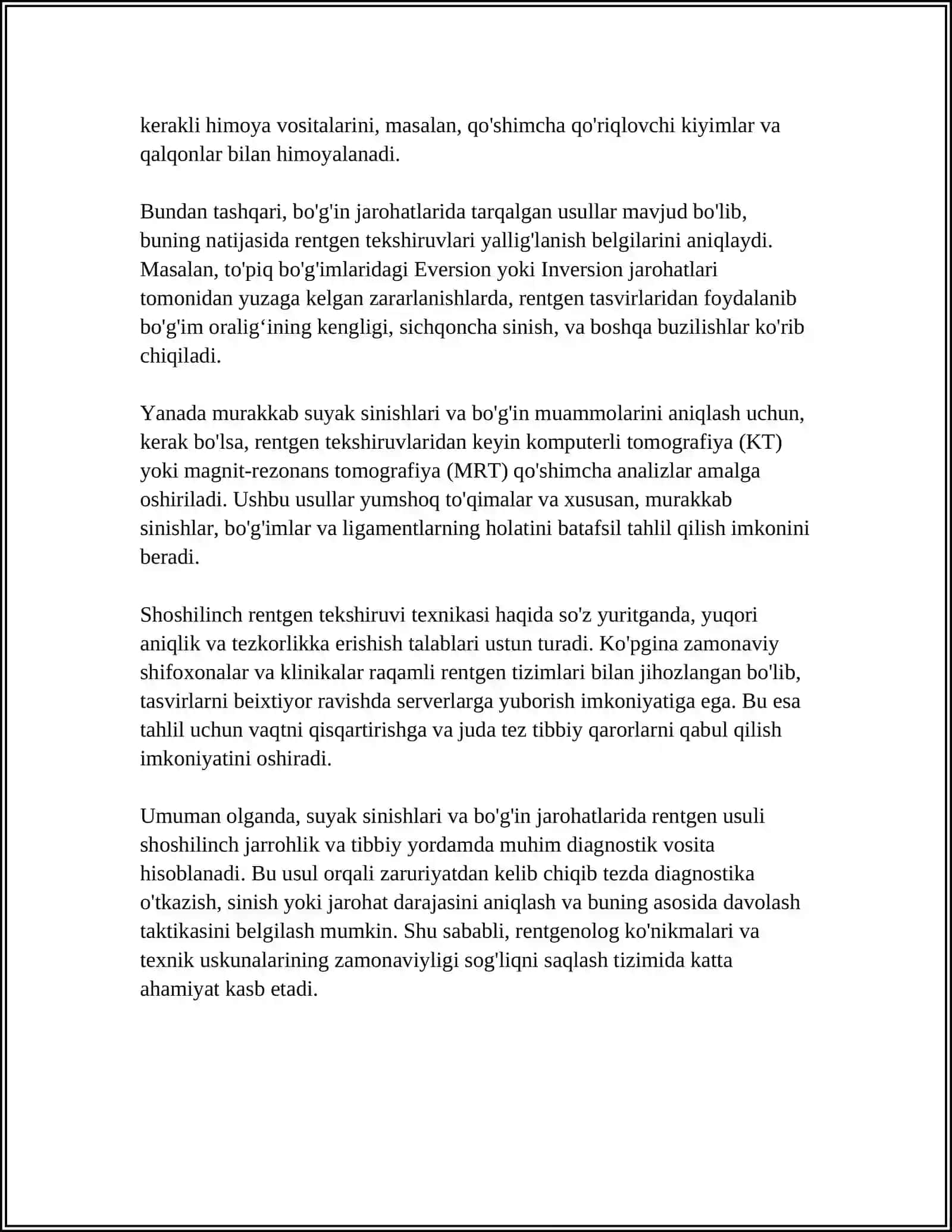 SHOSHILINCH HOLATLAR NUR TASHXISI 4