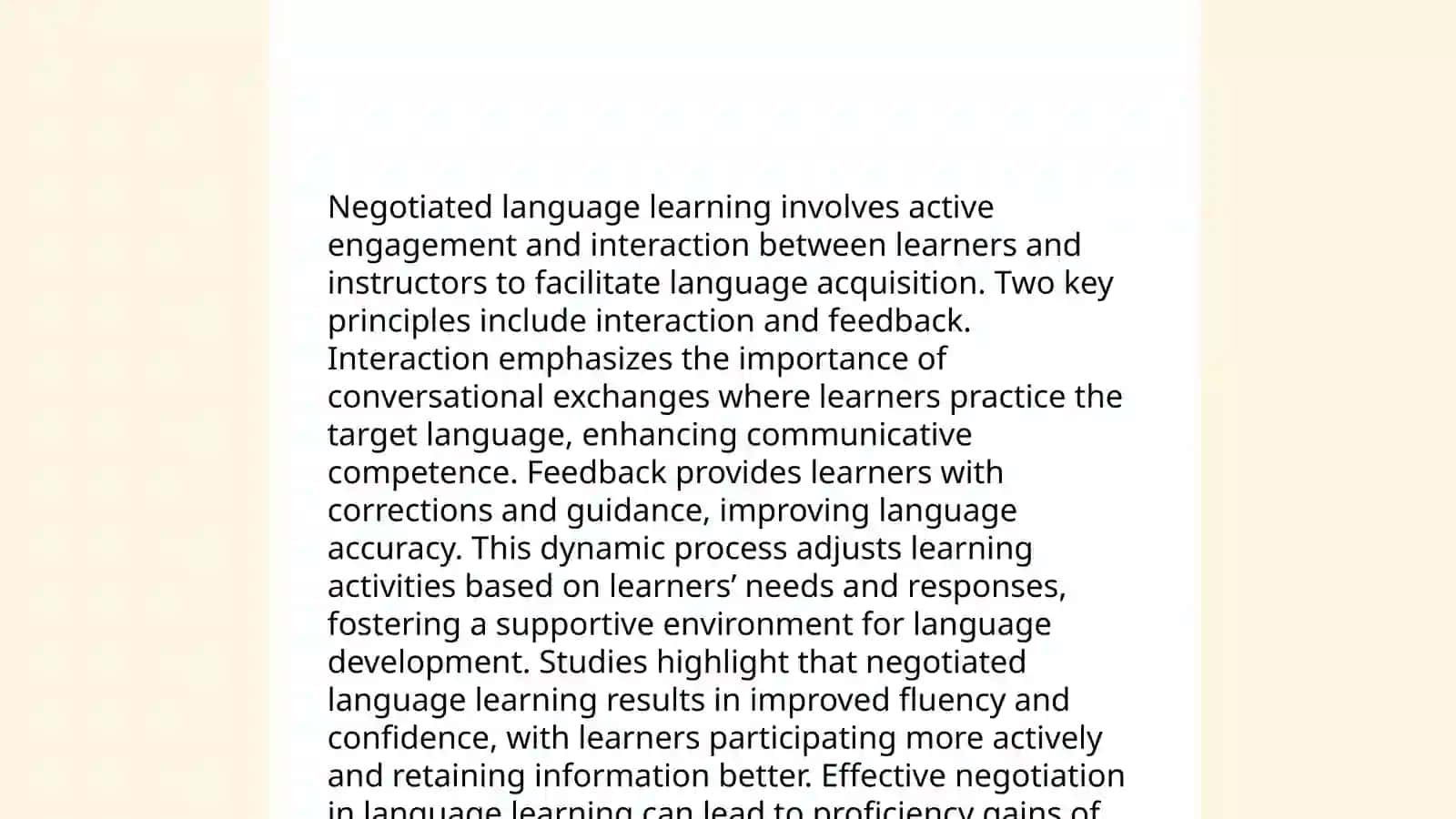 Experiental and Negotiated Language Learning Presentation 4