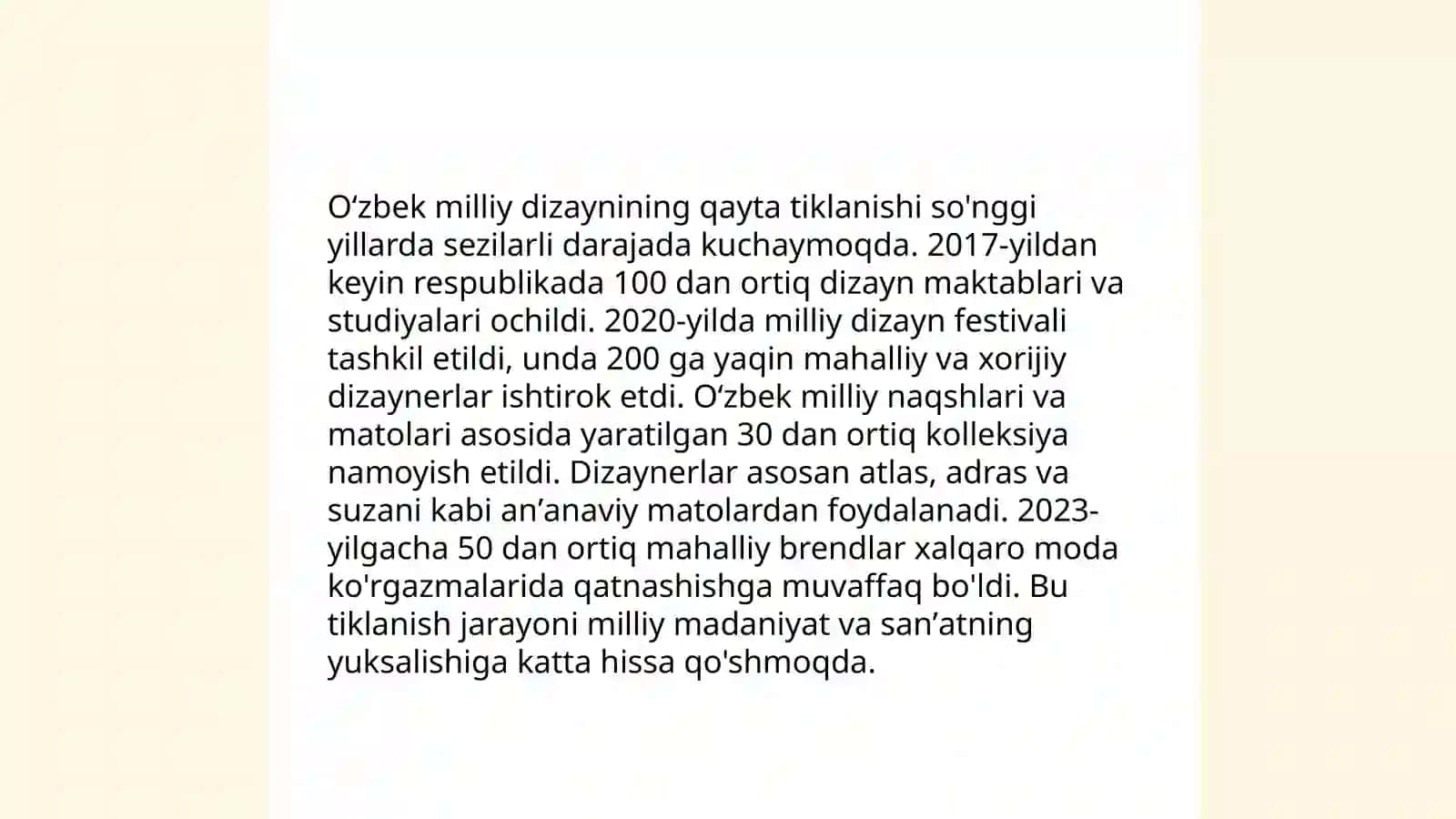 Mustaqillik davri Oʻzbekiston dizayn sanʼati 4