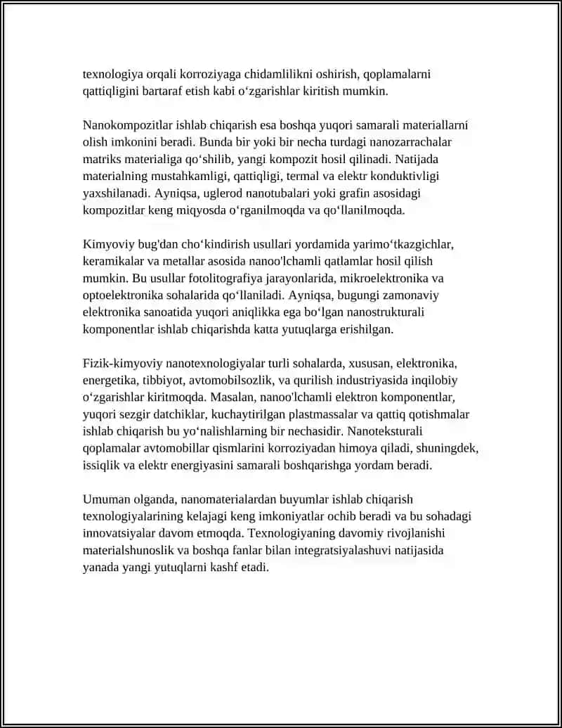 Nanomaterialardan buyumlar yasash 4
