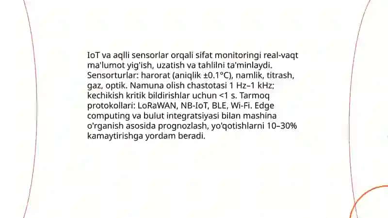 Maxsulot sifatining zamonaviy texnikaviy ta'minoti 4