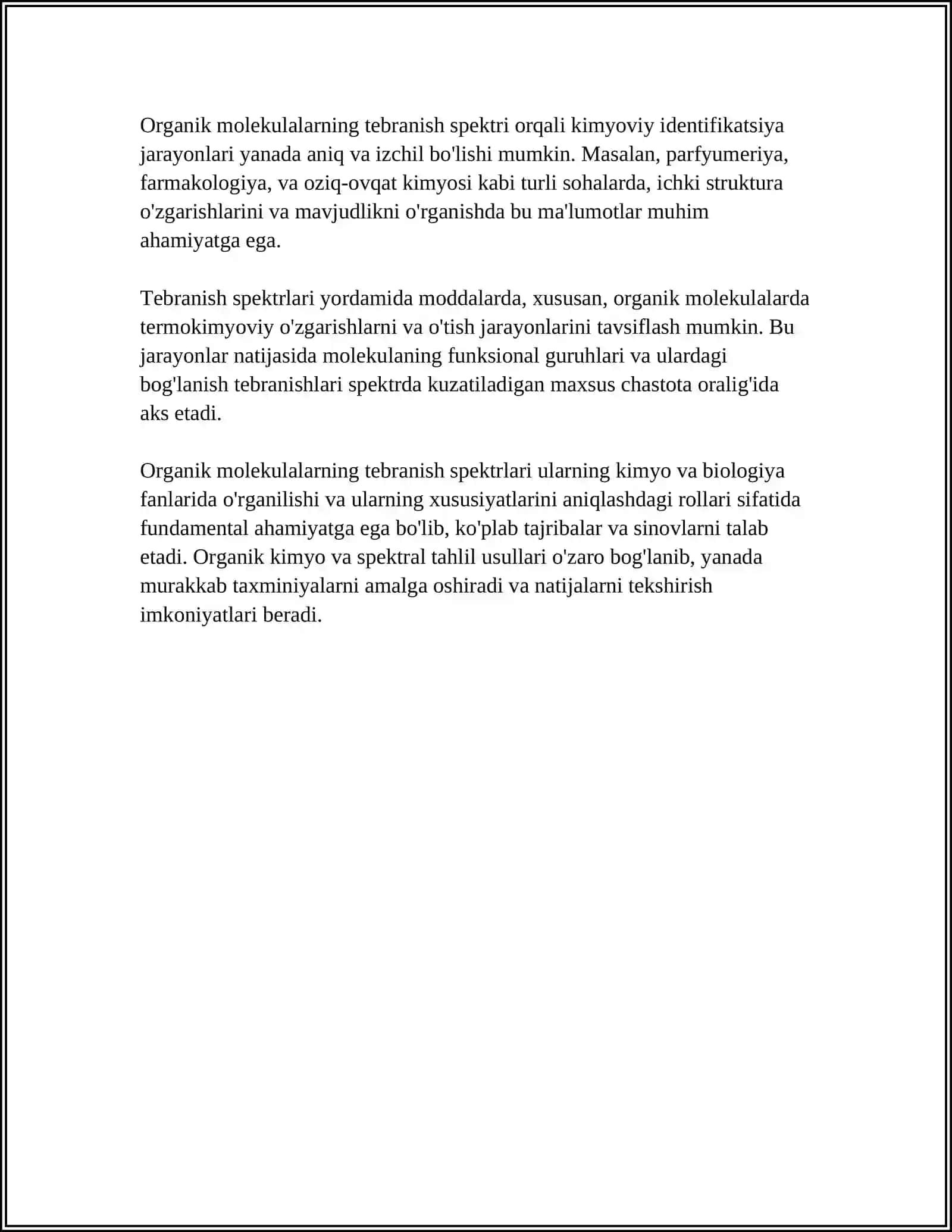 ORGANIK MOLEKULARINING TEBRANMA VA AYLANA SPEKTRLARI 4