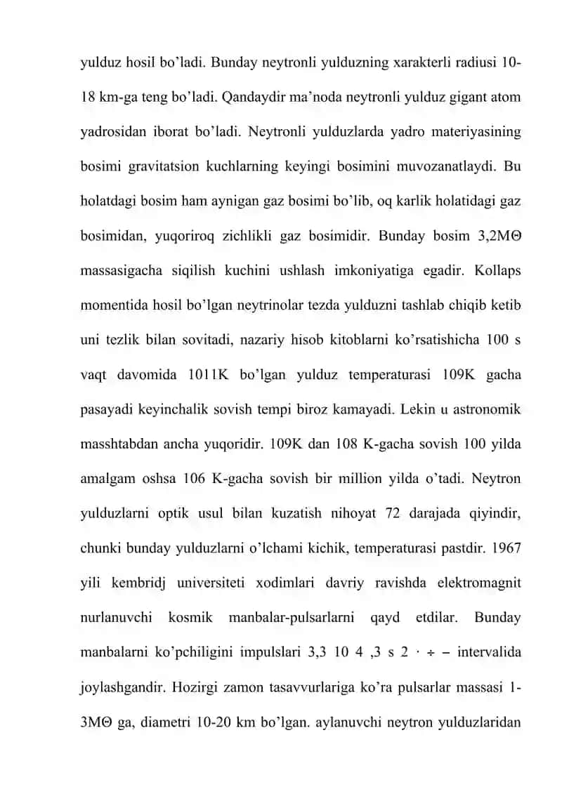 Oq karliklar, neytron yulduzlar va qora tuynuklar 4