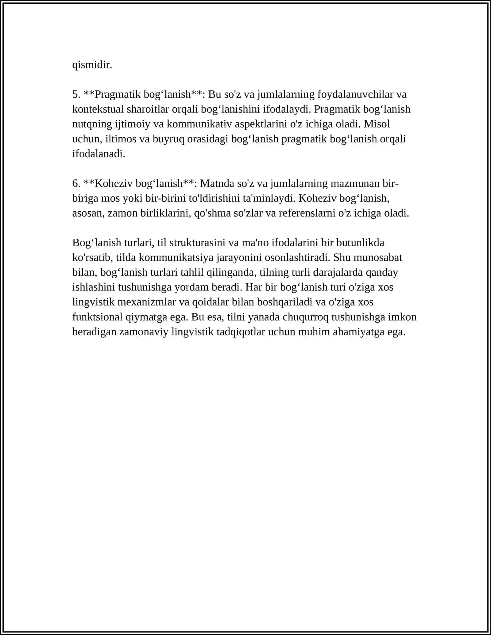 HODISALAR OʻRTASIDAGI BOGʻLANISH TURLARI VA SHAKLLARI 4