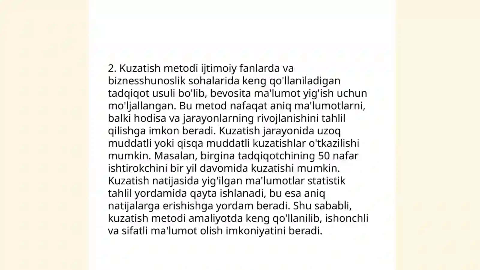Hozirgi zamon psixologiyasining tadqiqot metodlari 4