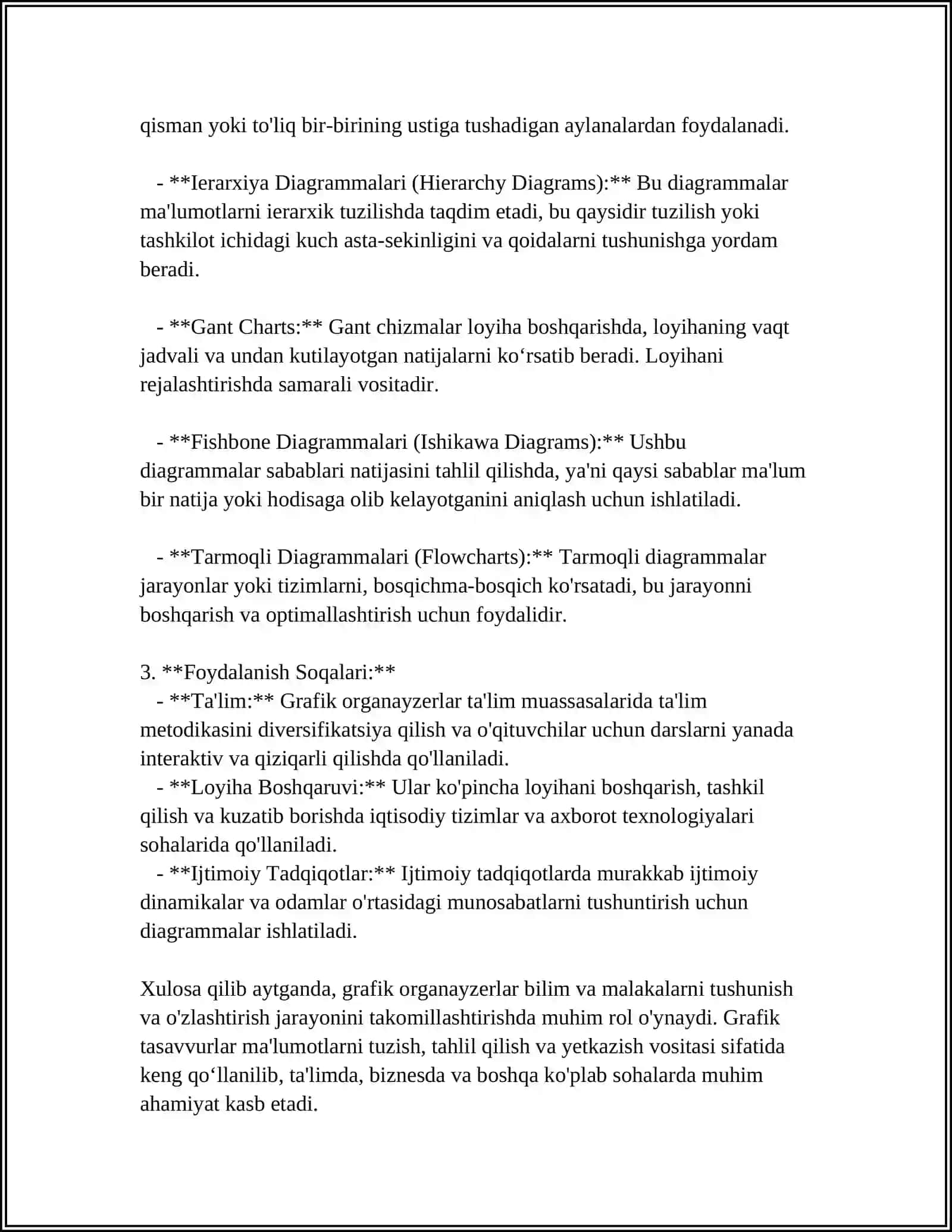 INNOVATSION O'QITISHDA GRAFIK ORGANAYZERLAR 4