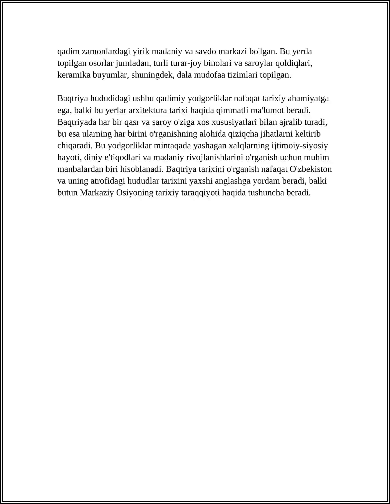 BAQTRIYADA ANTIK DAVR YODGORLIKLARI ADABIYOTLAR TAHLILI 4