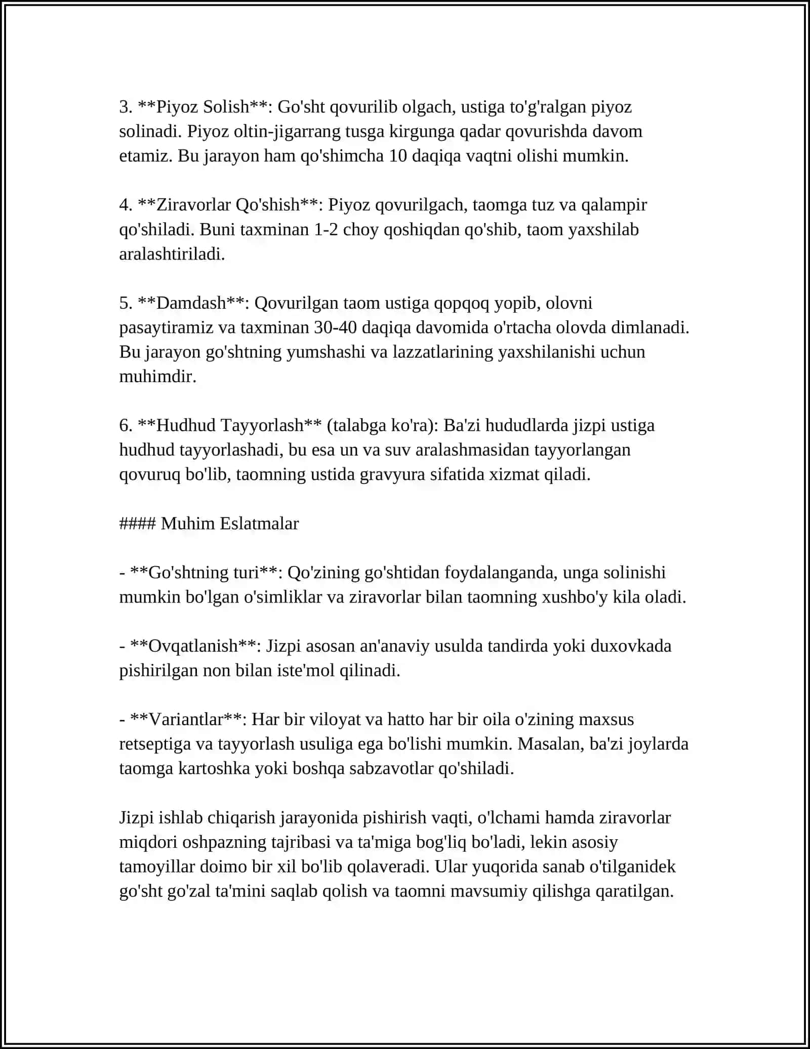 Jizpi Tayyorlash Usullari 4
