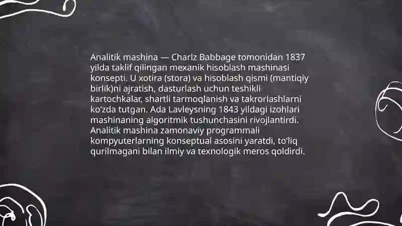 Informatikaning rivojlanish bosqichlari: XIX asrdan hozirgacha bo‘lgan hisoblash texnikasi taraqqiyotini tahlil qilish 4