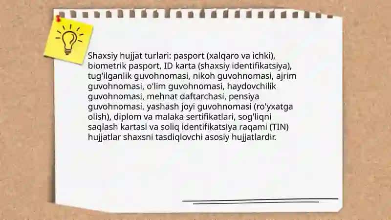 Shaxsiy hujjatlar xususiyati 4