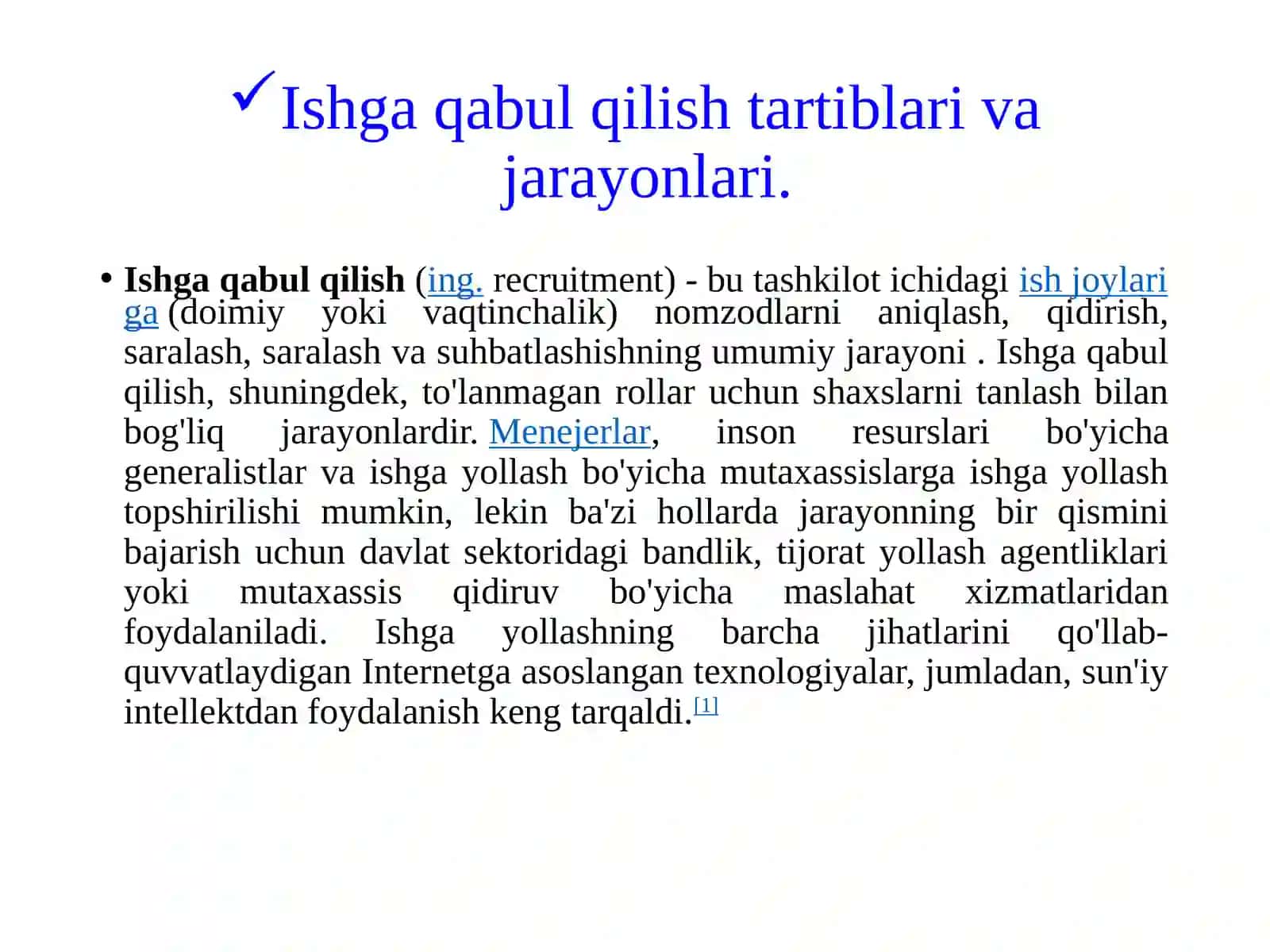 Ishga Qabul Qilish va Tanlash 4