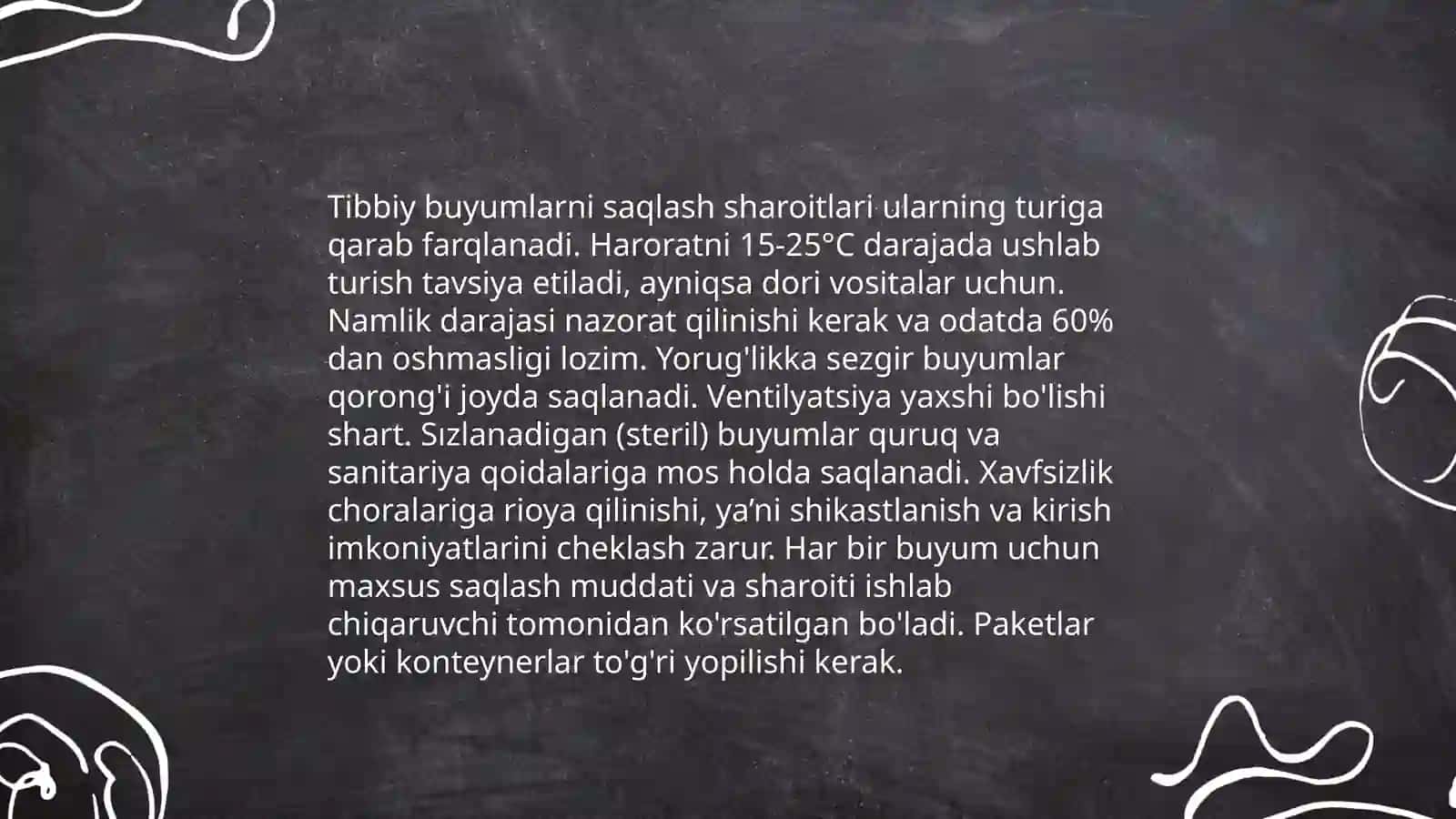 Dori vositalar tibbiy buyumlarni qadoqlash va saqlash 4