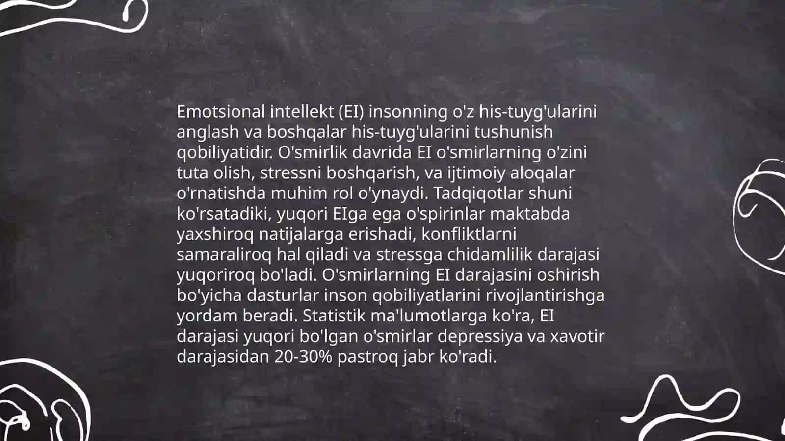O'smirlarning rivojlanish psixologiyasi 4