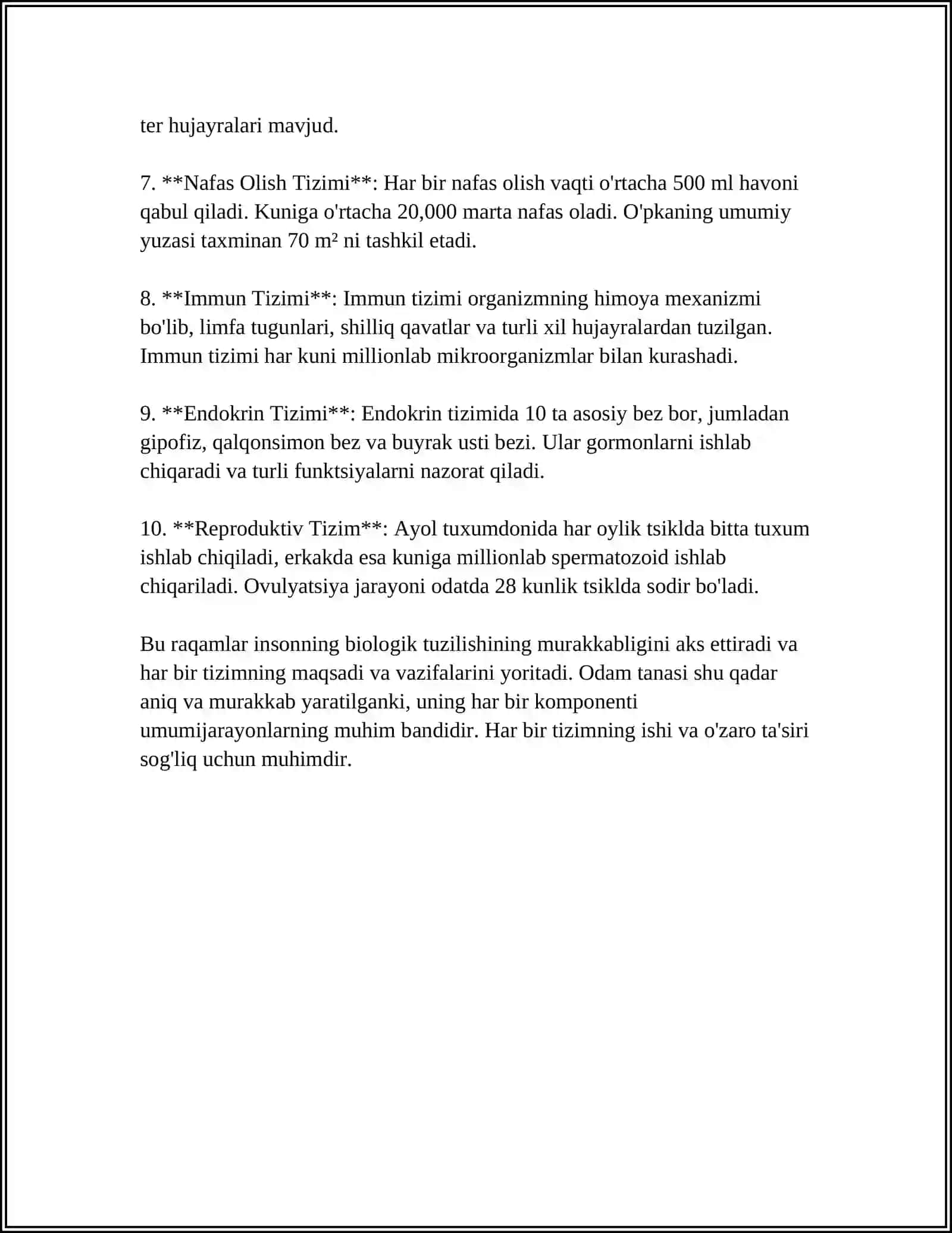 Odamning biologik tuzilishi 4