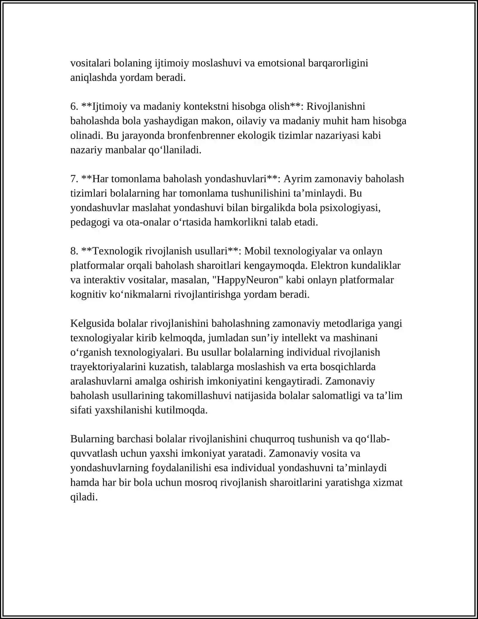 Bolalar rivojlanishini baholashning zamonaviy usullari 4
