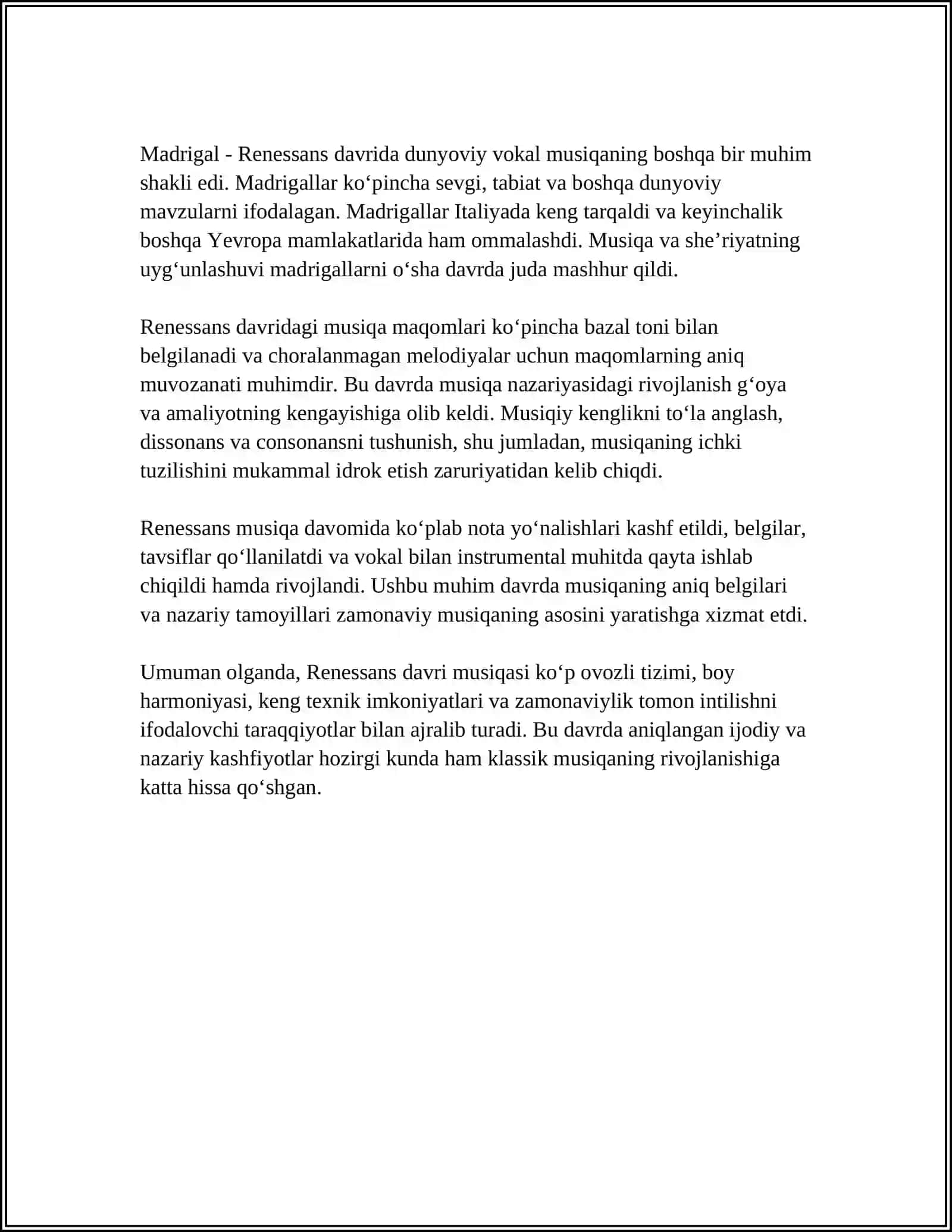 UYĞONISH DAVRI MUSIQA MADANIYATI 4