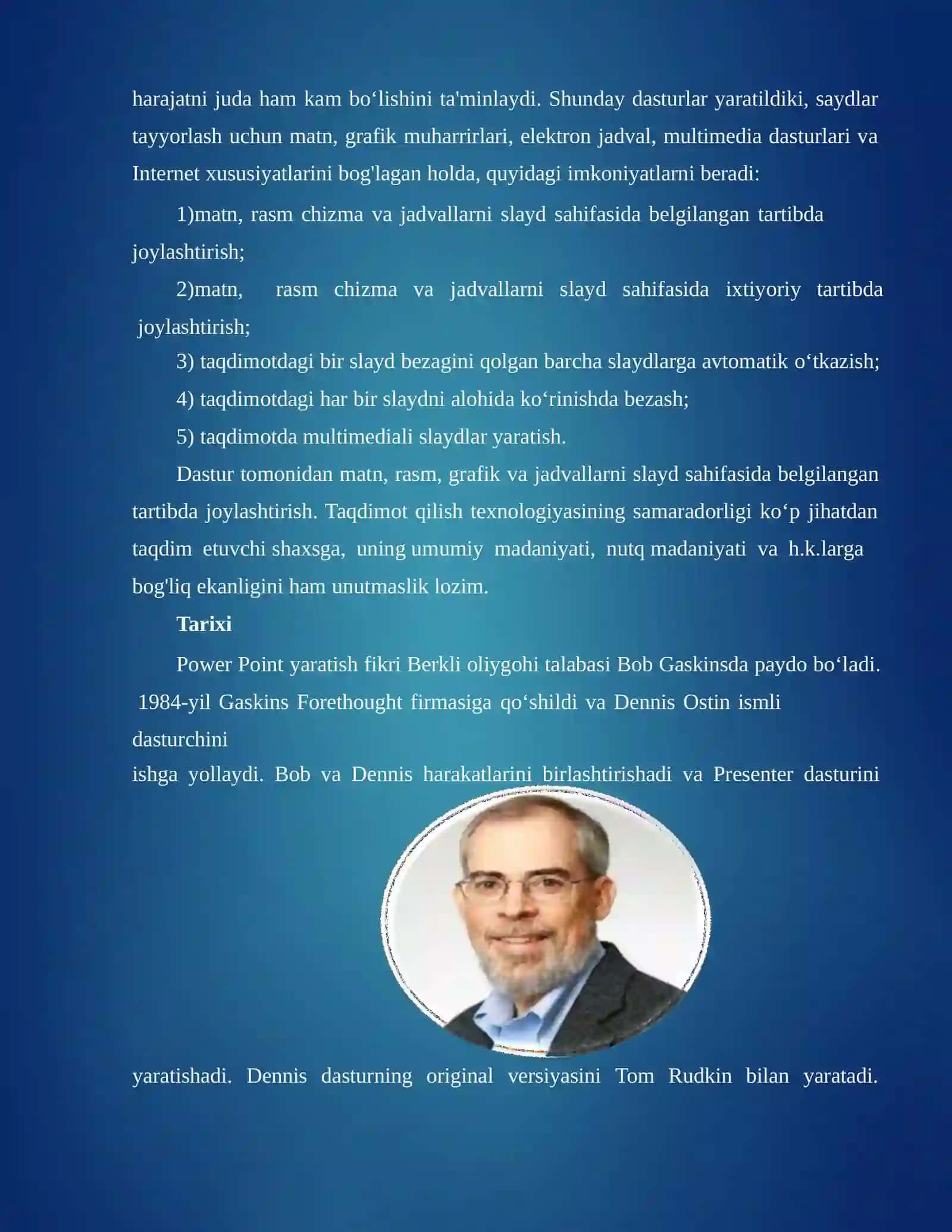 Taqdimotlarni yaratish texnologiyalari 4
