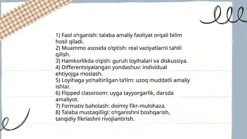 Darsni rejalashtirish va mavzuni tuzish 4