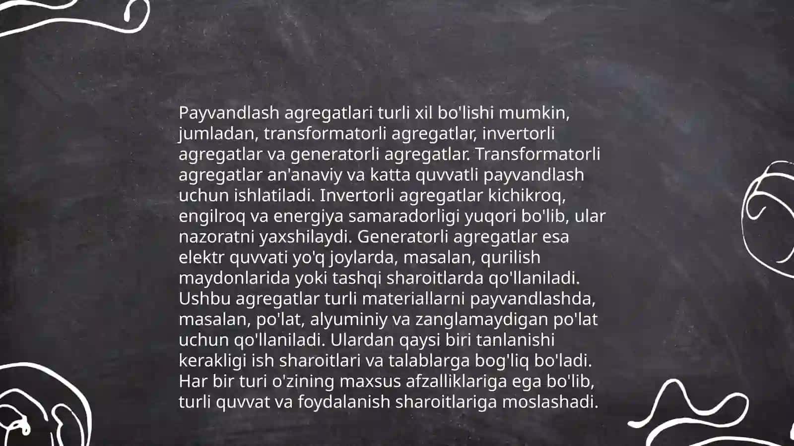 O‘zgaruvchan tokda ishlovchi payvantlash agregatlari 4
