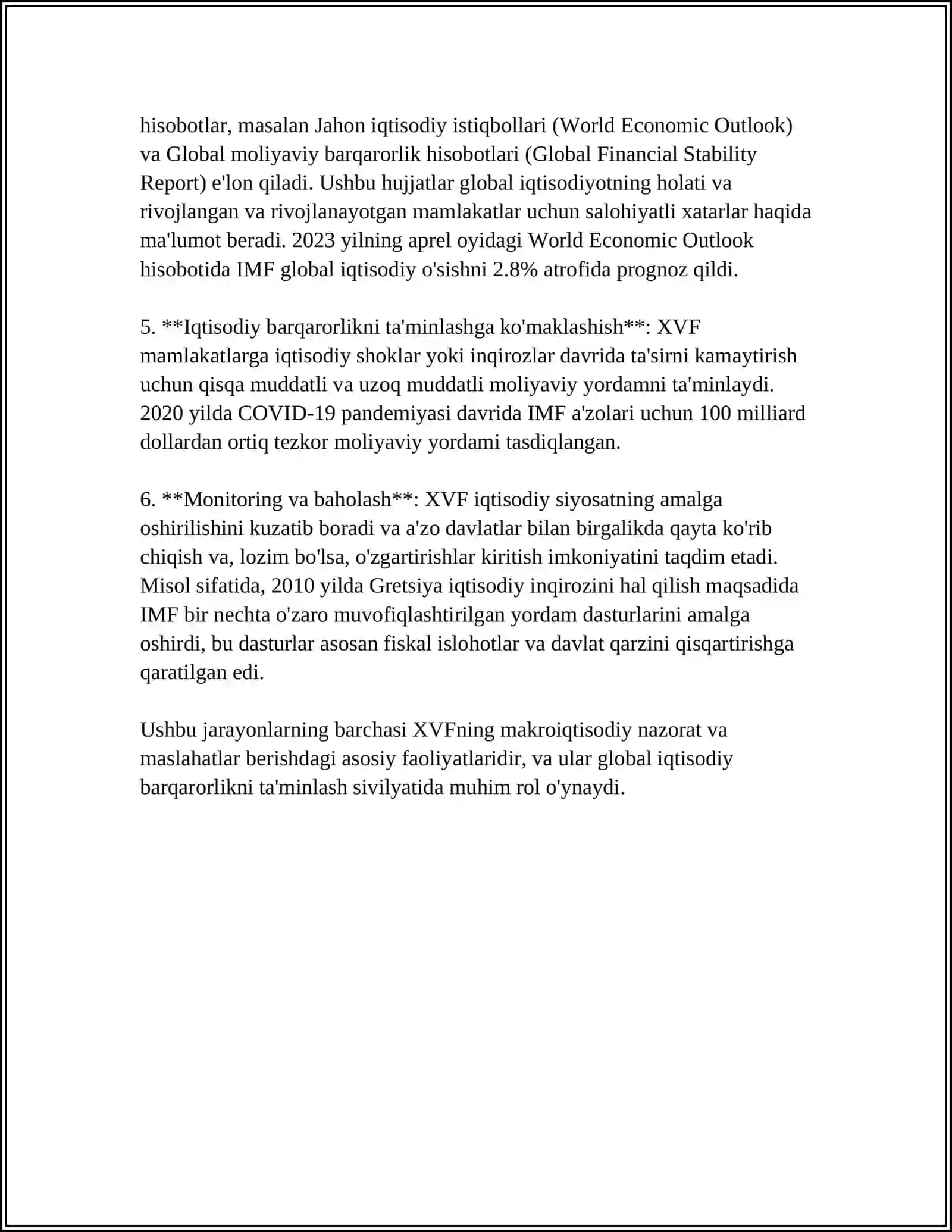 JAHON MOLIYA INSTITUTLARI FAOLYATI 4