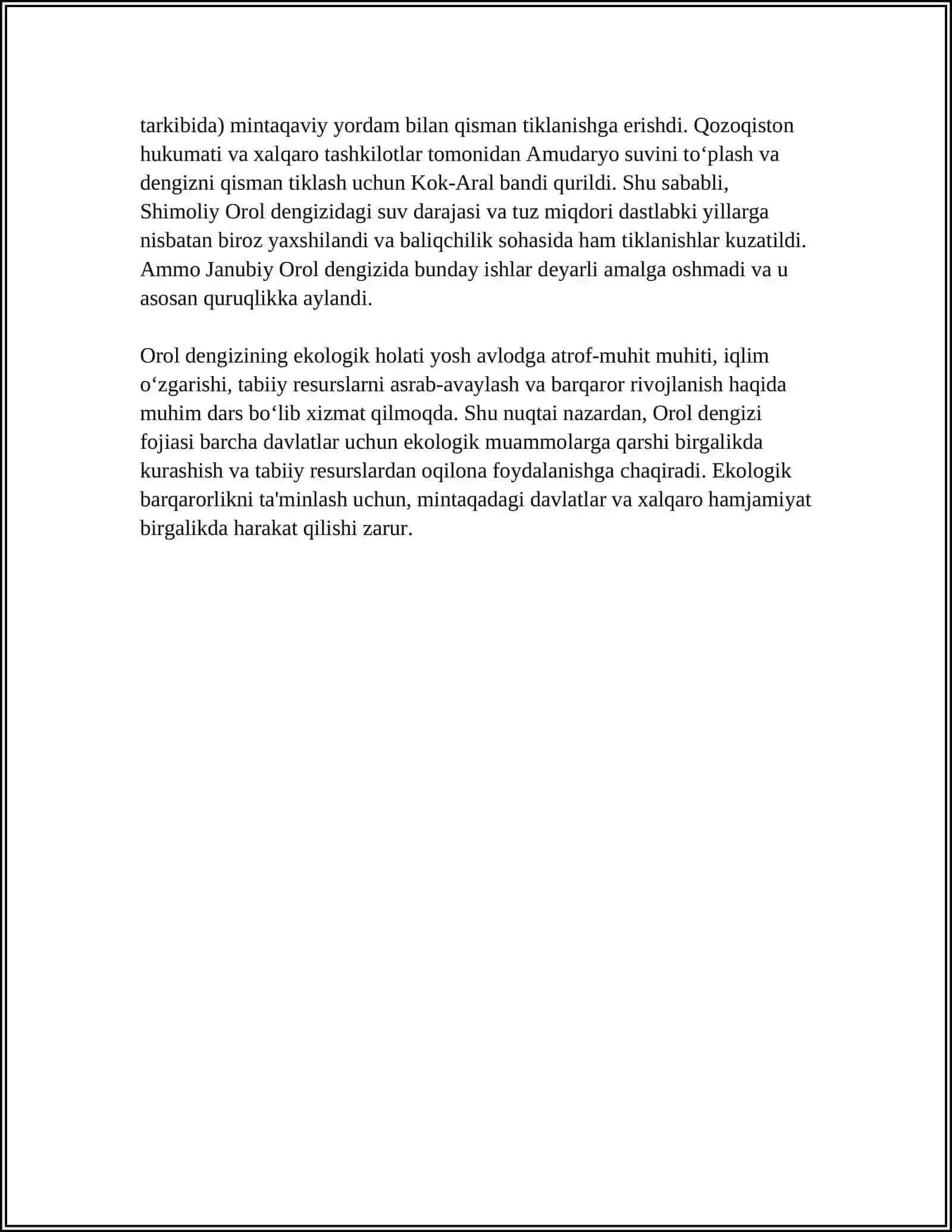 AHOLI TURMUSH TARZINING OG'IRLASHUVI. OROL FOJIASI 4