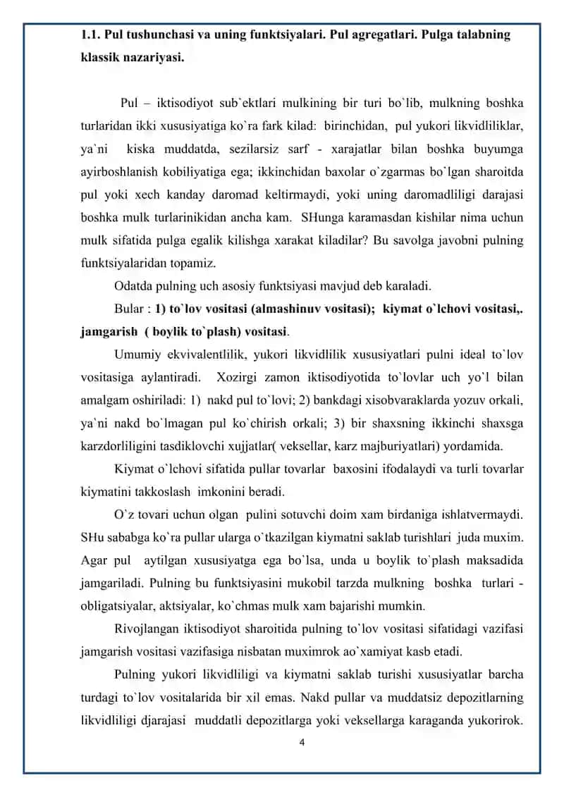 Pul tizimi va uning turlari. 4